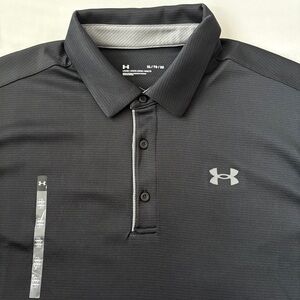 Under Armour Men’s Tech Performance Polo Loose Fit Moisture Wicking Black XL